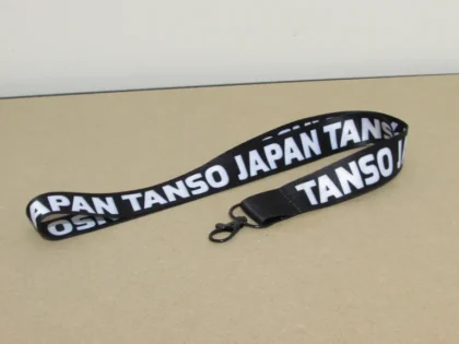 TANSO JAPAN  - Repeat - White On Black Lanyard